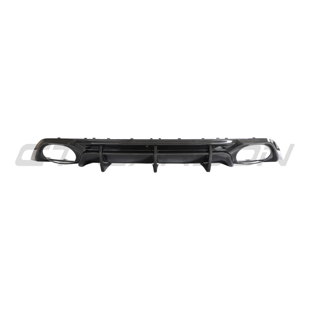 AUDI RS3 8Y 2022-2024 CARBON FIBRE REAR DIFFUSER V2 - CT DESIGN-Diffuser-CT CARBON-CT Carbon - High-quality carbon fiber and gloss black aerodynamic parts for premium sports and luxury vehicles.