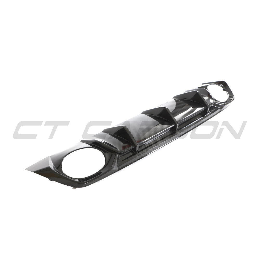 AUDI RS3 8Y 2022-2024 CARBON FIBRE REAR DIFFUSER V2 - CT DESIGN-Diffuser-CT CARBON-CT Carbon - High-quality carbon fiber and gloss black aerodynamic parts for premium sports and luxury vehicles.