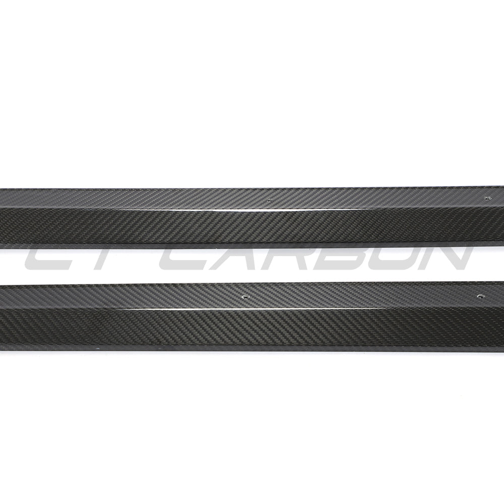 AUDI RS3 8Y 2022+ CARBON FIBRE SIDE SKIRTS - CT DESIGN-Side Skirts-CT CARBON-CT Carbon - High-quality carbon fiber and gloss black aerodynamic parts for premium sports and luxury vehicles.