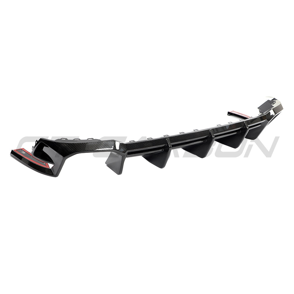 AUDI RS4 B9 & B9.5 2016-2024 CARBON FIBRE DIFFUSER - CT DESIGN-Diffuser-CT CARBON-CT Carbon - High-quality carbon fiber and gloss black aerodynamic parts for premium sports and luxury vehicles.