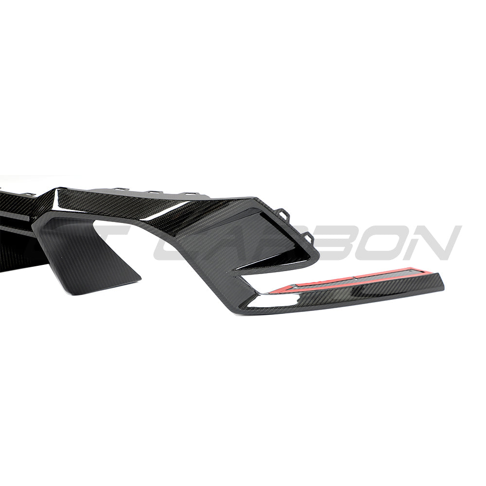 AUDI RS4 B9 & B9.5 2016-2024 CARBON FIBRE DIFFUSER - CT DESIGN-Diffuser-CT CARBON-CT Carbon - High-quality carbon fiber and gloss black aerodynamic parts for premium sports and luxury vehicles.