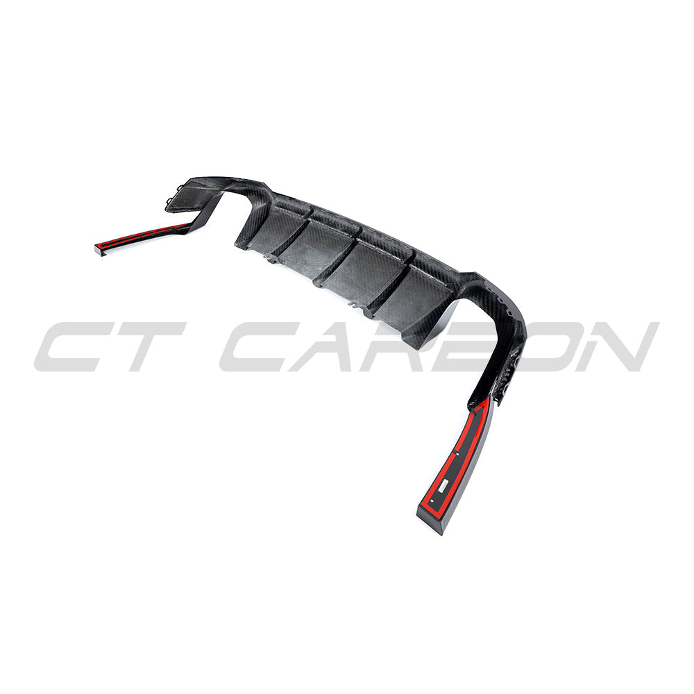 AUDI RS4 B9 & B9.5 2016-2024 CARBON FIBRE DIFFUSER - CT DESIGN-Diffuser-CT CARBON-CT Carbon - High-quality carbon fiber and gloss black aerodynamic parts for premium sports and luxury vehicles.