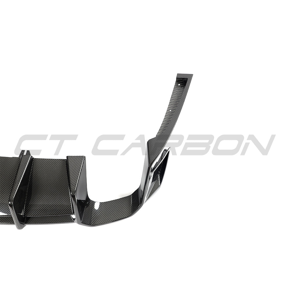 AUDI RS4 B9 & B9.5 2016-2024 CARBON FIBRE DIFFUSER - CT DESIGN-Diffuser-CT CARBON-CT Carbon - High-quality carbon fiber and gloss black aerodynamic parts for premium sports and luxury vehicles.
