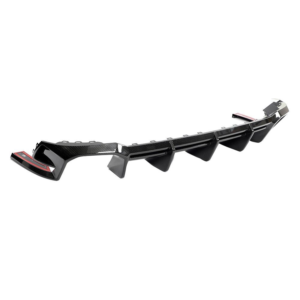 AUDI RS4 B9 & B9.5 2016-2024 CARBON FIBRE DIFFUSER - CT DESIGN-Diffuser-CT CARBON-CT Carbon - High-quality carbon fiber and gloss black aerodynamic parts for premium sports and luxury vehicles.