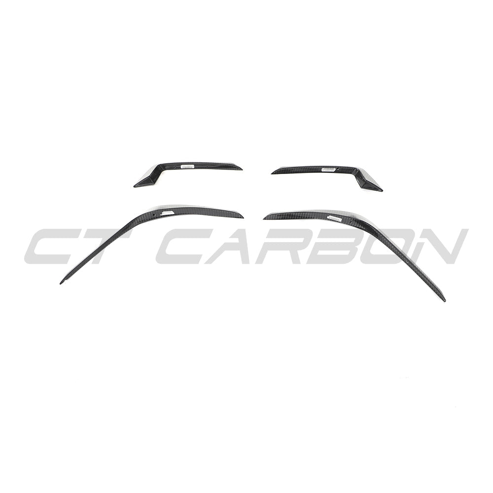 AUDI RS4 B9.5 CARBON FIBRE FRONT CANARDS- CT DESIGN-Accessories-CT CARBON-CT Carbon - High-quality carbon fiber and gloss black aerodynamic parts for premium sports and luxury vehicles.