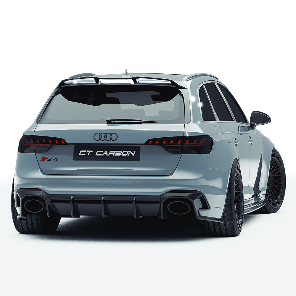 AUDI RS4 B9.5 CARBON FIBRE KIT - CT DESIGN V2-Kit-CT CARBON-CT Carbon - High-quality carbon fiber and gloss black aerodynamic parts for premium sports and luxury vehicles.