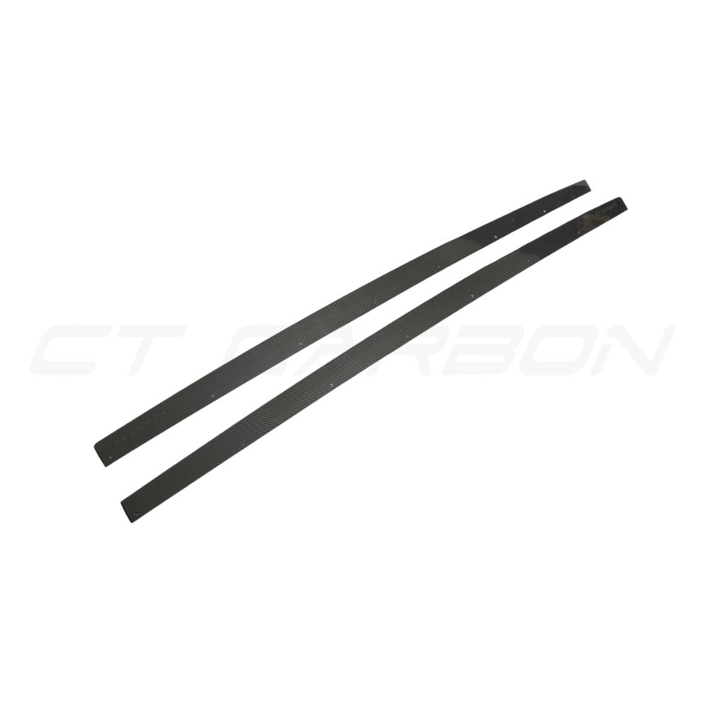 AUDI RS4 B9.5 CARBON FIBRE SIDE SKIRTS - CT DESIGN-Side Skirts-CT CARBON-CT Carbon - High-quality carbon fiber and gloss black aerodynamic parts for premium sports and luxury vehicles.