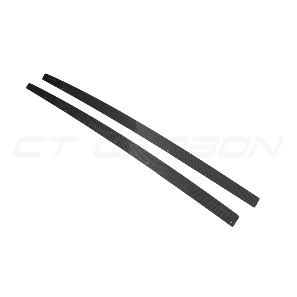 AUDI RS4 B9.5 CARBON FIBRE SIDE SKIRTS - CT DESIGN-Side Skirts-CT CARBON-CT Carbon - High-quality carbon fiber and gloss black aerodynamic parts for premium sports and luxury vehicles.