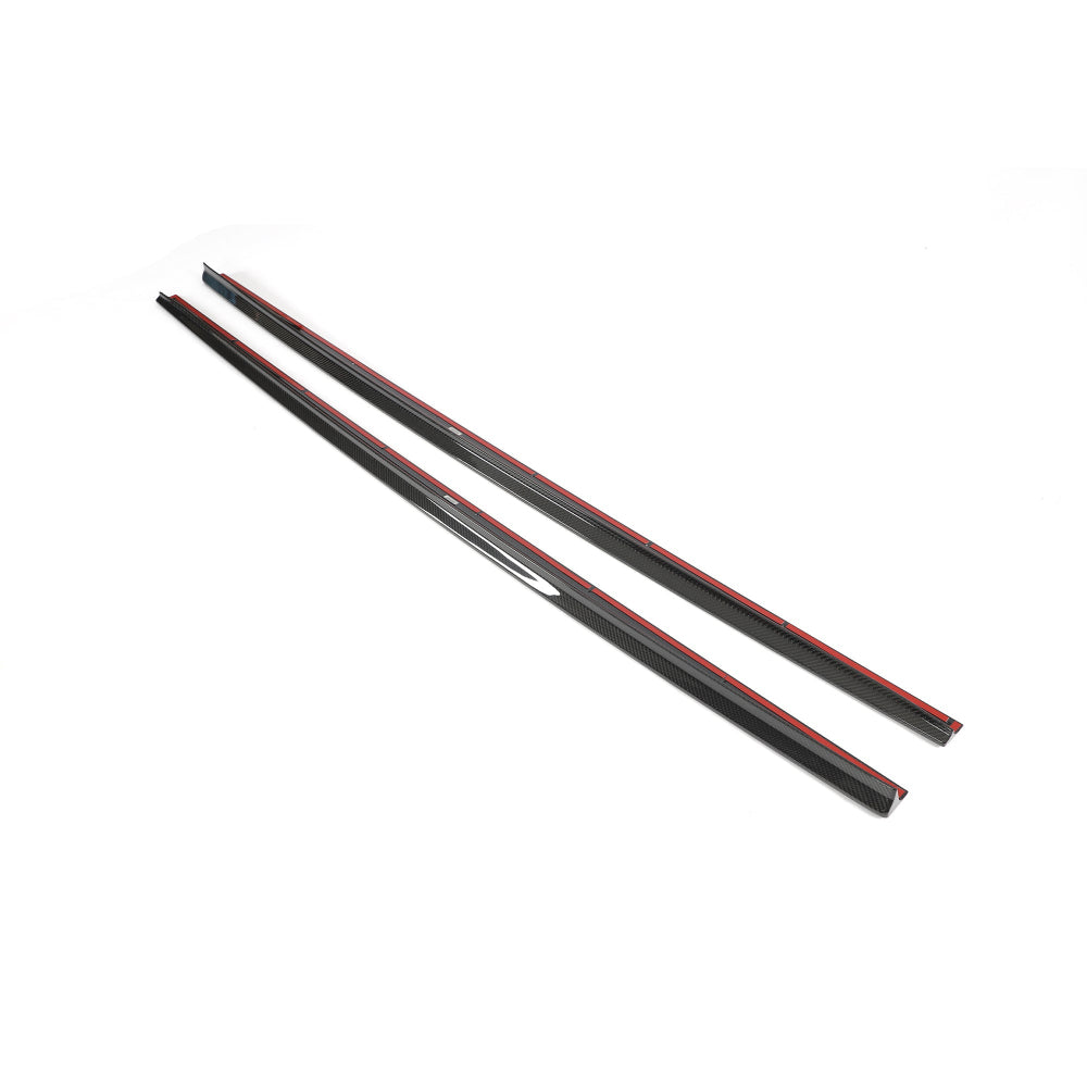 AUDI RS4 B9.5 CARBON FIBRE SIDE SKIRTS - CT DESIGN-Side Skirts-CT CARBON-CT Carbon - High-quality carbon fiber and gloss black aerodynamic parts for premium sports and luxury vehicles.