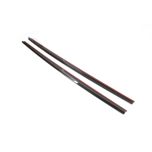 AUDI RS4 B9.5 CARBON FIBRE SIDE SKIRTS - CT DESIGN-Side Skirts-CT CARBON-CT Carbon - High-quality carbon fiber and gloss black aerodynamic parts for premium sports and luxury vehicles.