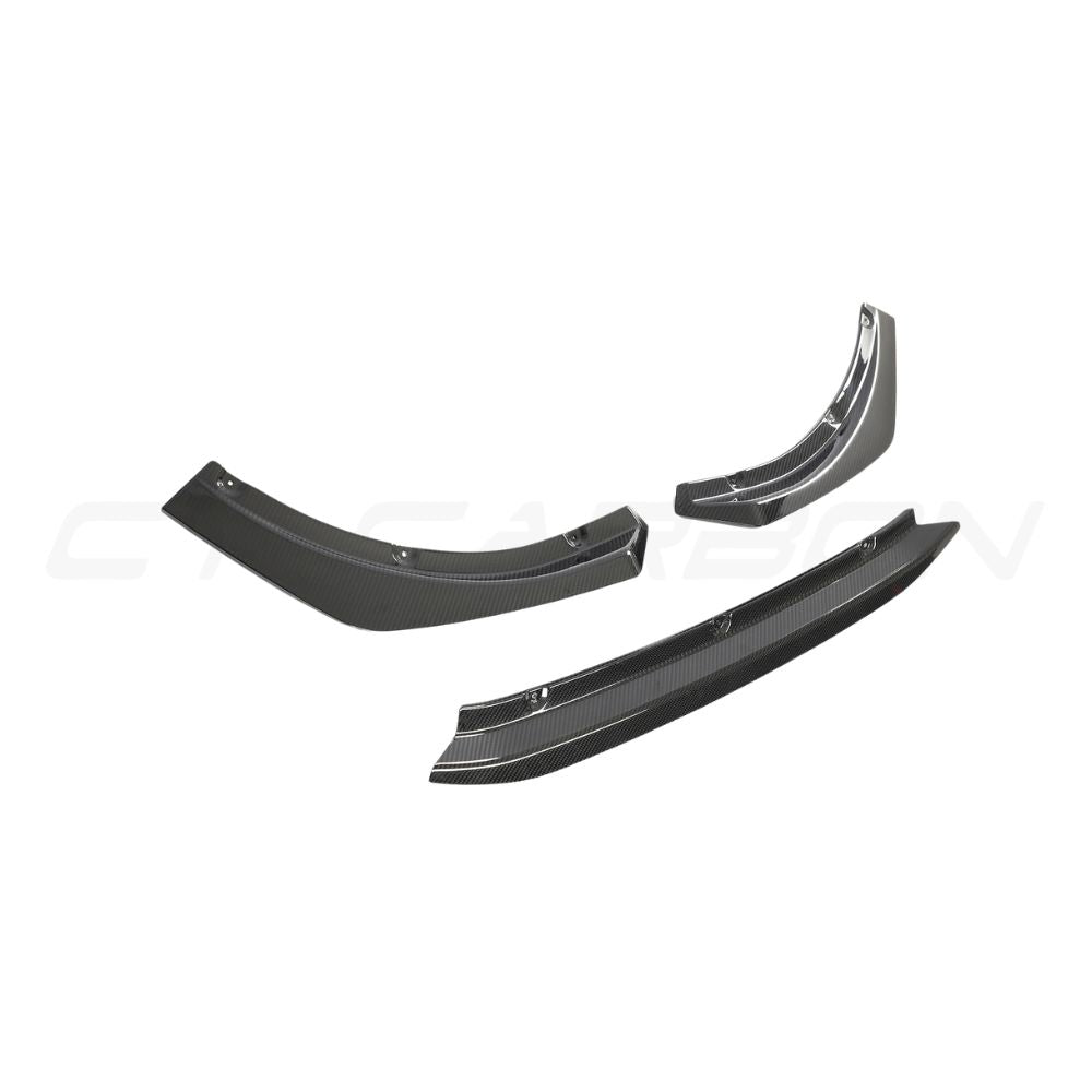 AUDI RS4 B9.5 CARBON FIBRE SPLITTER - CT DESIGN-Splitter-CT CARBON-CT Carbon - High-quality carbon fiber and gloss black aerodynamic parts for premium sports and luxury vehicles.