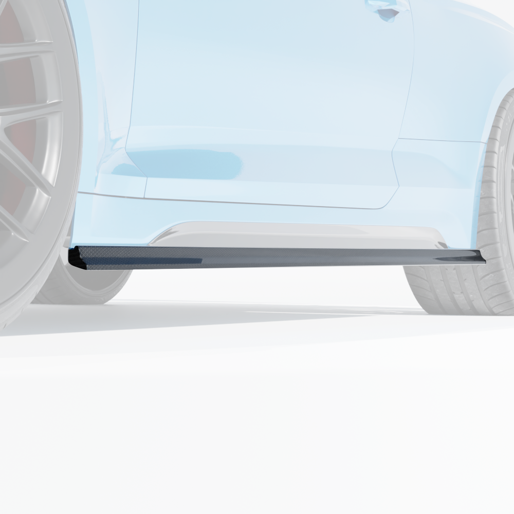 AUDI RS5 B9.5 COUPE 2020-2024 CARBON FIBRE SIDE SKIRTS - CT DESIGN-Side Skirts-CT CARBON-CT Carbon - High-quality carbon fiber and gloss black aerodynamic parts for premium sports and luxury vehicles.