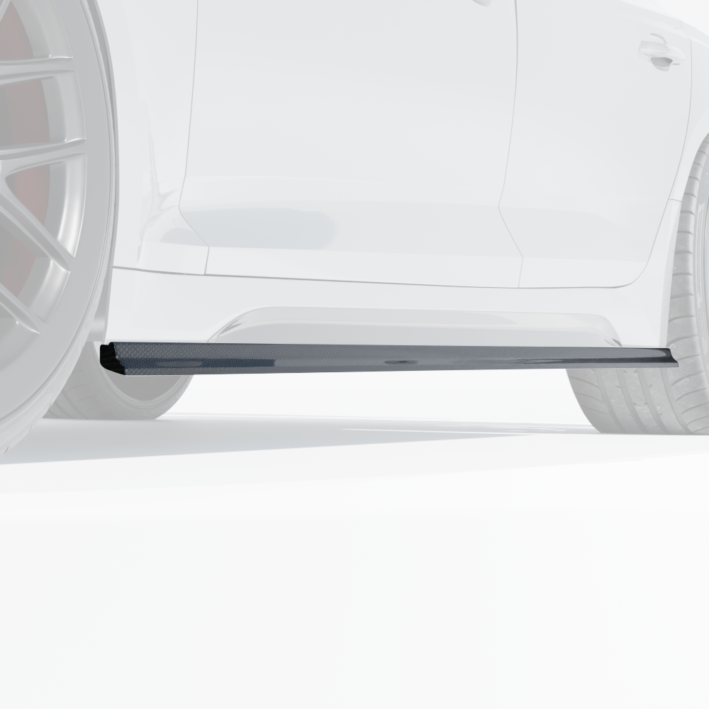 AUDI RS5 B9.5 SPORTBACK 2020-2024 CARBON FIBRE SIDE SKIRTS - CT DESIGN-Side Skirts-CT CARBON-CT Carbon - High-quality carbon fiber and gloss black aerodynamic parts for premium sports and luxury vehicles.
