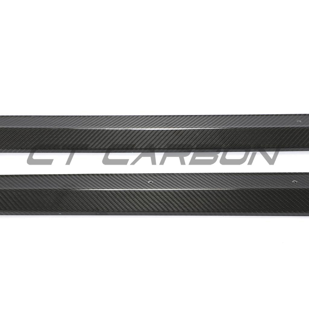 AUDI RS6/RS7 C8 AVANT CARBON FIBRE SIDE SKIRTS - CT DESIGN-Side Skirts-CT CARBON-CT Carbon - High-quality carbon fiber and gloss black aerodynamic parts for premium sports and luxury vehicles.