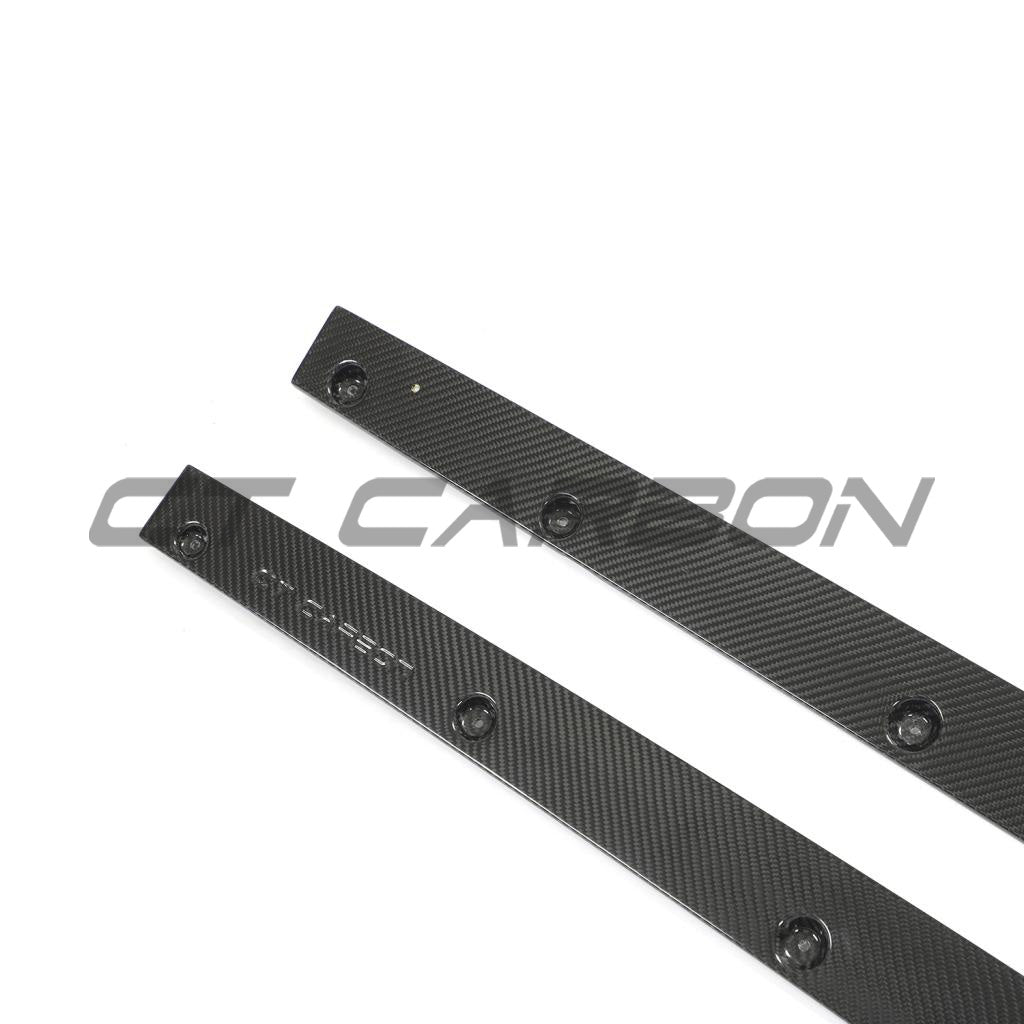AUDI RS6/RS7 C8 AVANT CARBON FIBRE SIDE SKIRTS - CT DESIGN-Side Skirts-CT CARBON-CT Carbon - High-quality carbon fiber and gloss black aerodynamic parts for premium sports and luxury vehicles.