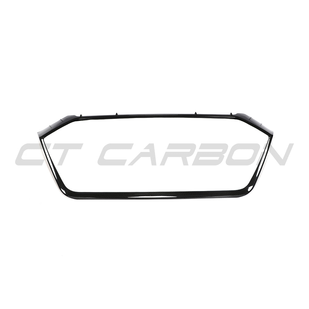 AUDI RS6 & RS7 C8 AVANT CARBON FIBRE GRILLE SURROUND-Accessories-CT CARBON-CT Carbon - High-quality carbon fiber and gloss black aerodynamic parts for premium sports and luxury vehicles.
