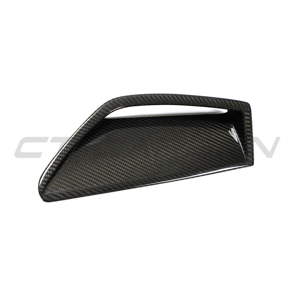 AUDI RS6/RS7 C8 AVANT CARBON FIBRE FRONT BUMPER VENT TRIM-Accessories-CT CARBON-CT Carbon - High-quality carbon fiber and gloss black aerodynamic parts for premium sports and luxury vehicles.
