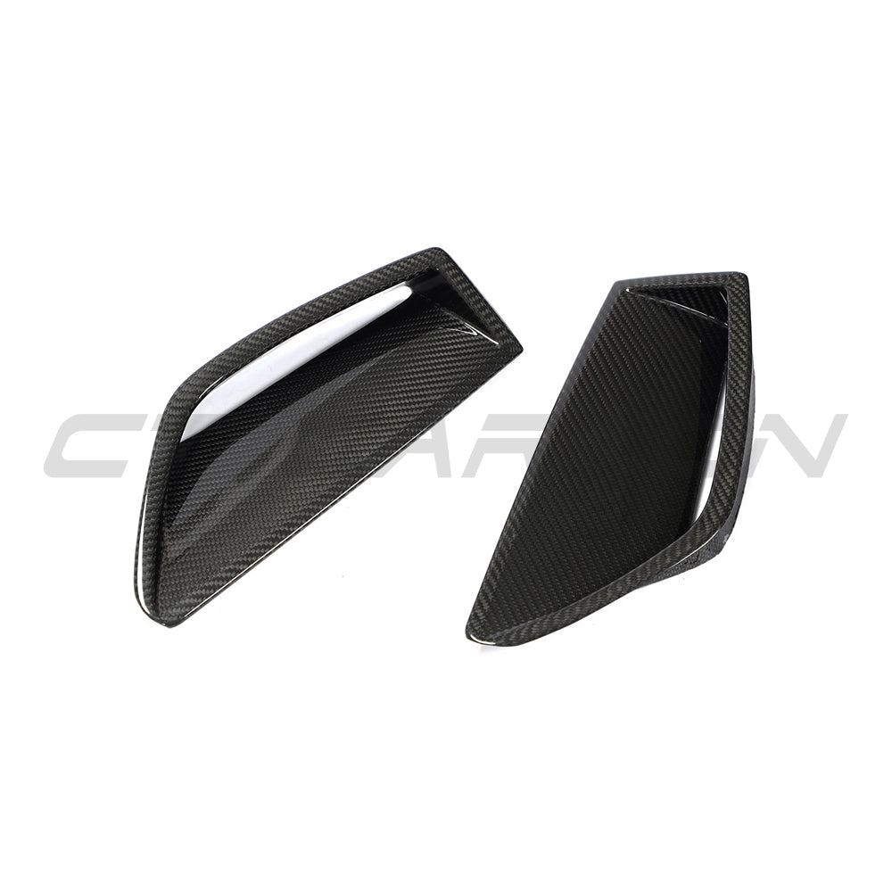 AUDI RS6/RS7 C8 AVANT CARBON FIBRE FRONT BUMPER VENT TRIM-Accessories-CT CARBON-CT Carbon - High-quality carbon fiber and gloss black aerodynamic parts for premium sports and luxury vehicles.