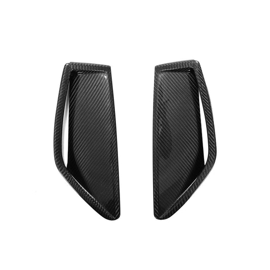 AUDI RS6/RS7 C8 AVANT CARBON FIBRE FRONT BUMPER VENT TRIM-Accessories-CT CARBON-CT Carbon - High-quality carbon fiber and gloss black aerodynamic parts for premium sports and luxury vehicles.