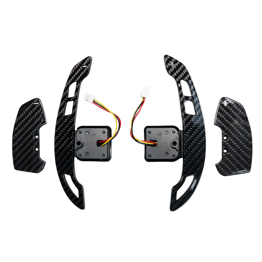 AUDI RS6/RS7/RSQ8 MAGNETIC 2019+ CARBON FIBRE SHIFTER PADDLES-Accessories-CT CARBON-CT Carbon - High-quality carbon fiber and gloss black aerodynamic parts for premium sports and luxury vehicles.