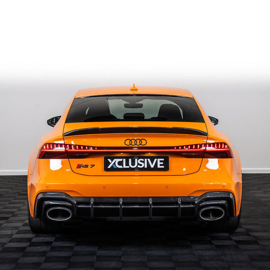 AUDI RS6/RS7 C8 CARBON FIBRE DIFFUSER - CT DESIGN-Diffuser-CT CARBON-CT Carbon - High-quality carbon fiber and gloss black aerodynamic parts for premium sports and luxury vehicles.