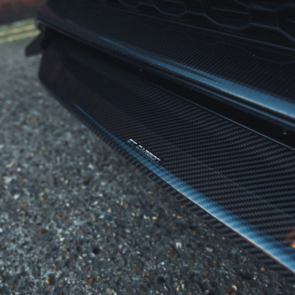 AUDI RSQ8 2020-2025 CARBON FIBRE FRONT SPLITTER - CT DESIGN-Splitter-CT CARBON-CT Carbon - High-quality carbon fiber and gloss black aerodynamic parts for premium sports and luxury vehicles.
