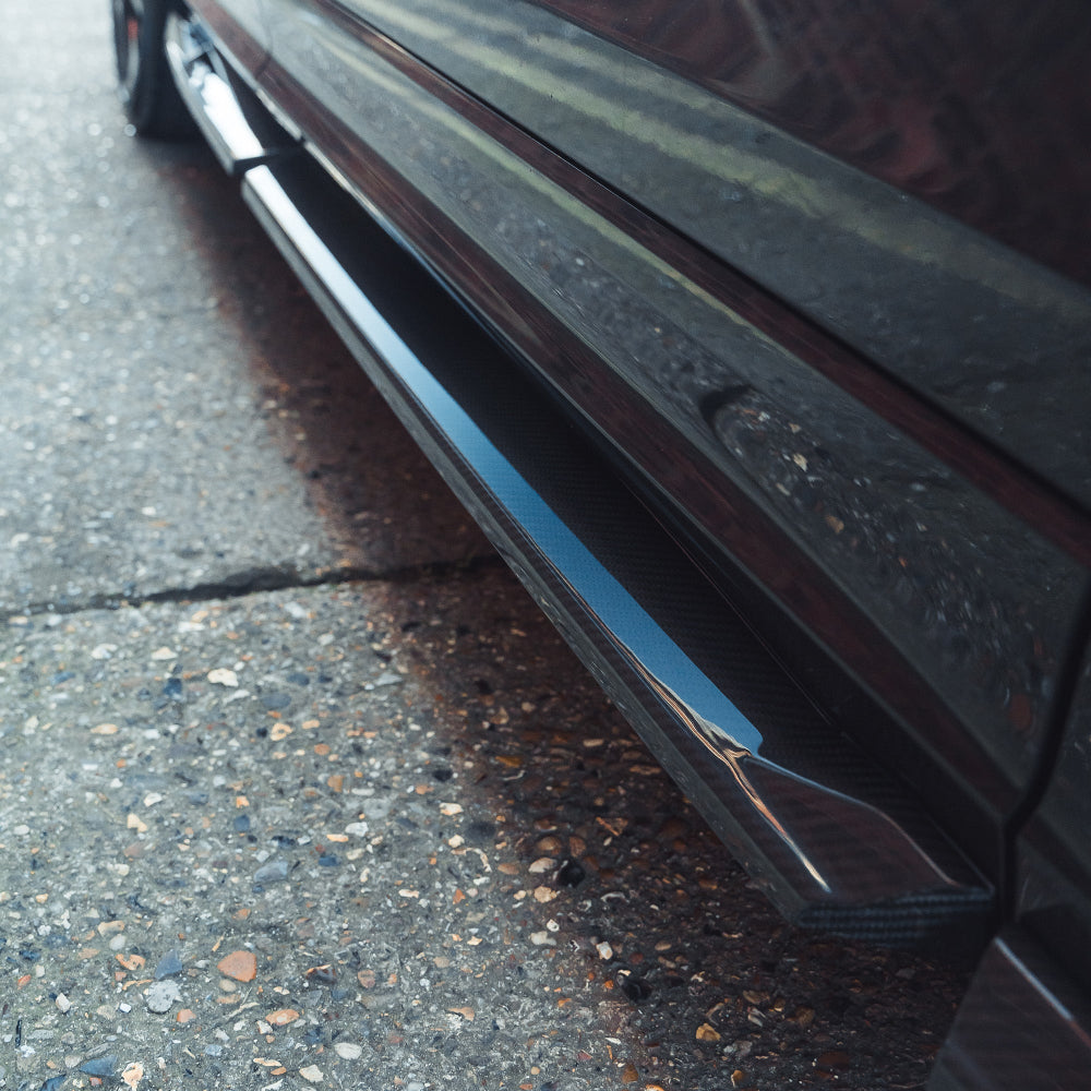 AUDI RSQ8 2020+ CARBON FIBRE SIDE SKIRTS - CT CARBON-Side Skirts-CT CARBON-CT Carbon - High-quality carbon fiber and gloss black aerodynamic parts for premium sports and luxury vehicles.