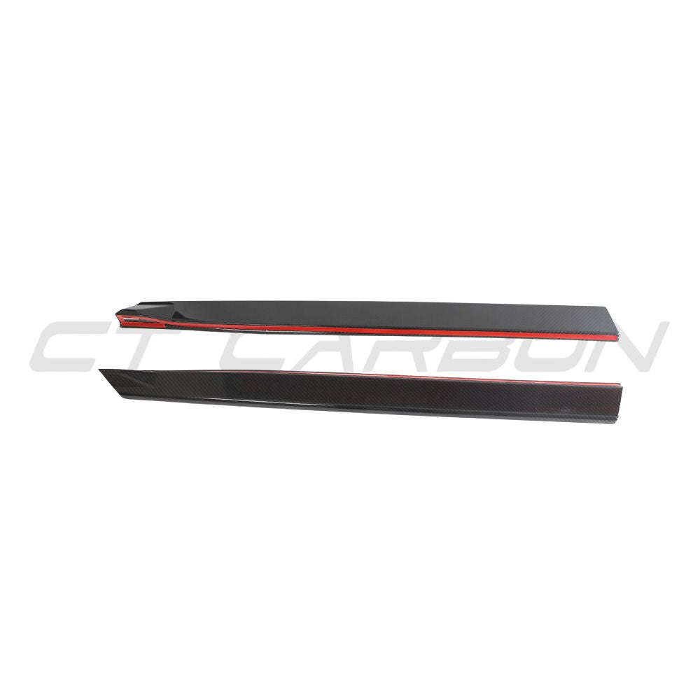 AUDI RSQ8 2020+ CARBON FIBRE SIDE SKIRTS - CT CARBON-Side Skirts-CT CARBON-CT Carbon - High-quality carbon fiber and gloss black aerodynamic parts for premium sports and luxury vehicles.