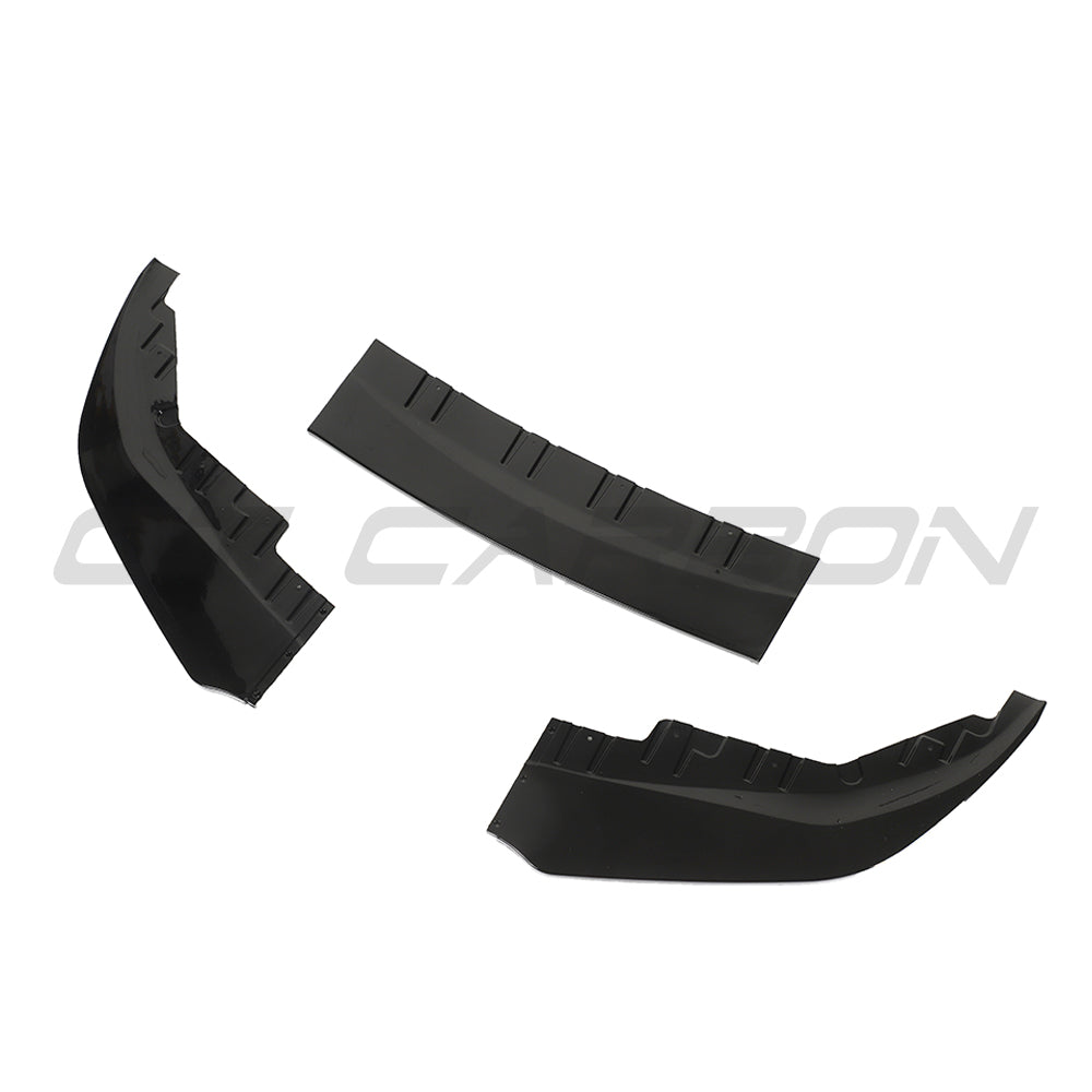 BMW 4 SERIES 2020+ G26 & i4 GLOSS BLACK SPLITTER-Splitter-BLAK BY CT-CT Carbon - High-quality carbon fiber and gloss black aerodynamic parts for premium sports and luxury vehicles.