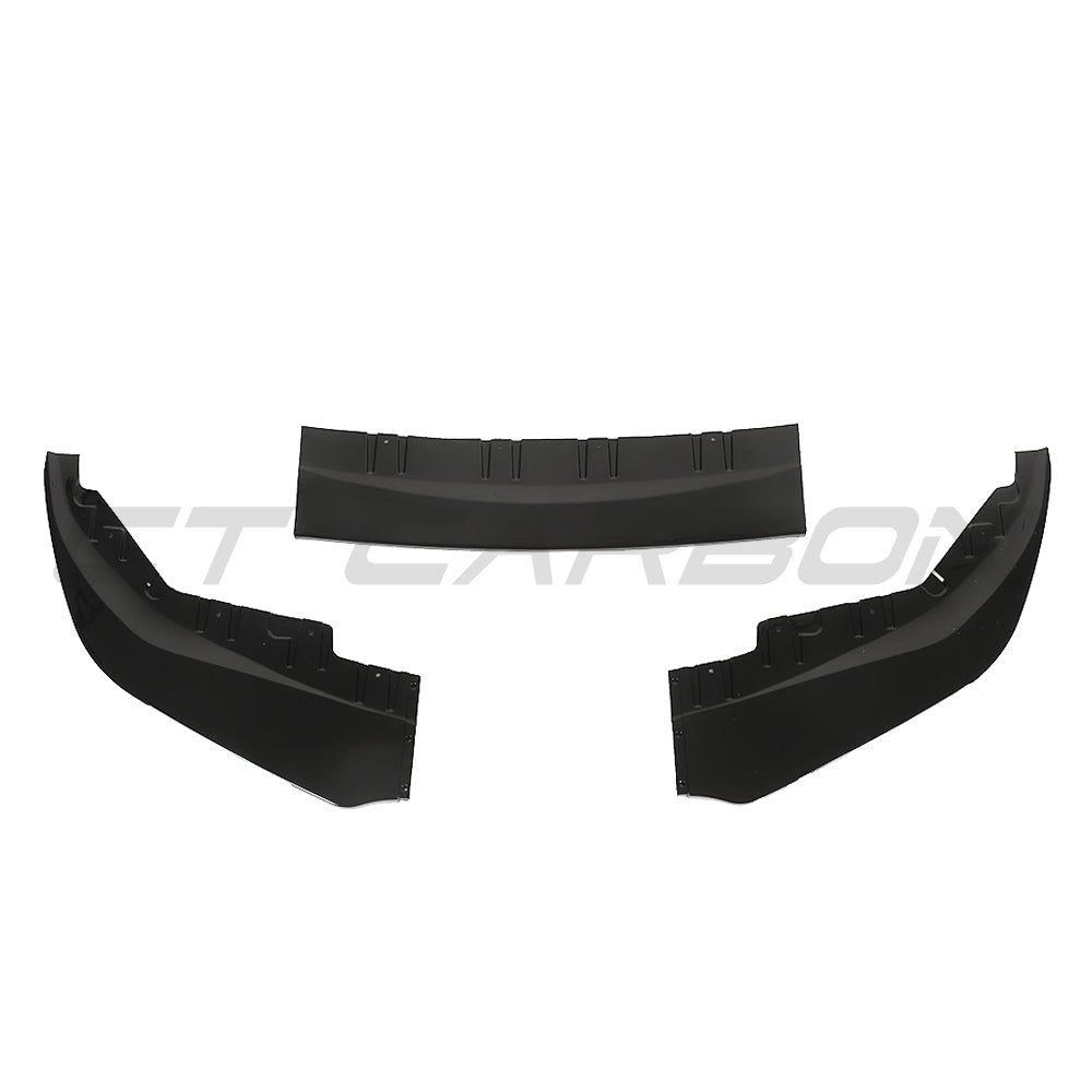 BMW 4 SERIES 2020+ G26 & i4 GLOSS BLACK SPLITTER-Splitter-BLAK BY CT-CT Carbon - High-quality carbon fiber and gloss black aerodynamic parts for premium sports and luxury vehicles.