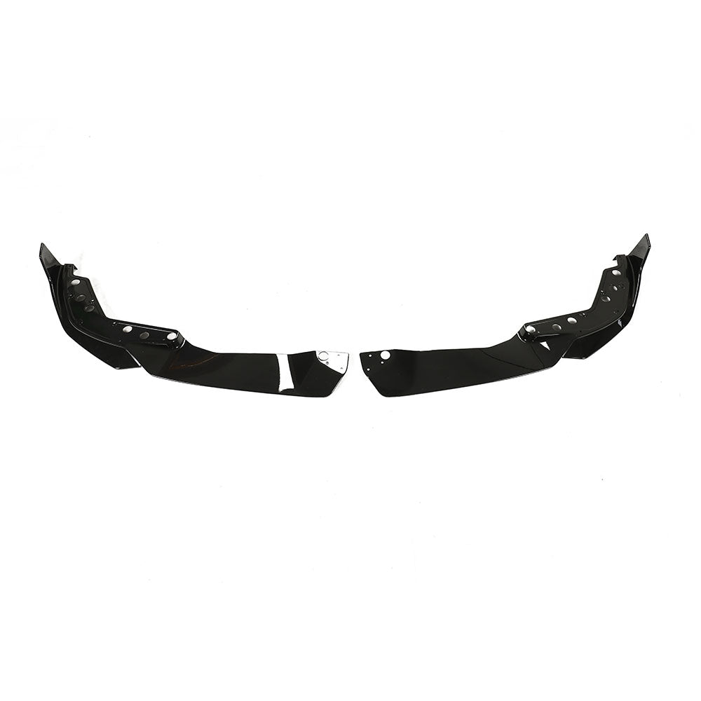 BMW 3 SERIES 2022+ G20/G21 GLOSS BLACK LCI SPLITTER-Splitter-BLAK BY CT-CT Carbon - High-quality carbon fiber and gloss black aerodynamic parts for premium sports and luxury vehicles.