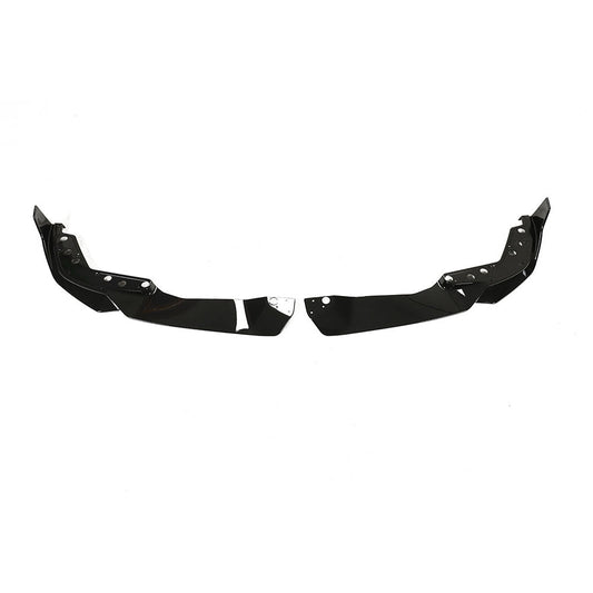 BMW 3 SERIES 2022+ G20/G21 GLOSS BLACK LCI SPLITTER-Splitter-BLAK BY CT-CT Carbon - High-quality carbon fiber and gloss black aerodynamic parts for premium sports and luxury vehicles.