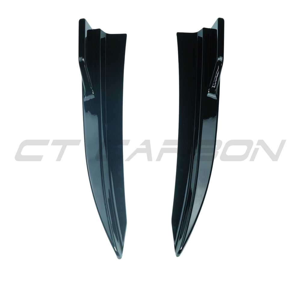 BMW 3 SERIES G20 2018+ GLOSS BLACK REAR BUMPER CORNERS-Accessories-BLAK BY CT-CT Carbon - High-quality carbon fiber and gloss black aerodynamic parts for premium sports and luxury vehicles.
