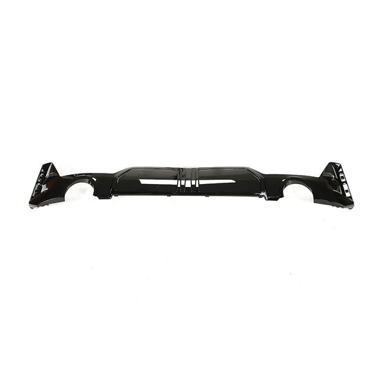 BMW 3 SERIES G20/G21 GLOSS BLACK LCI DIFFUSER (ROUND TIPS)-Diffuser-BLAK BY CT-CT Carbon - High-quality carbon fiber and gloss black aerodynamic parts for premium sports and luxury vehicles.