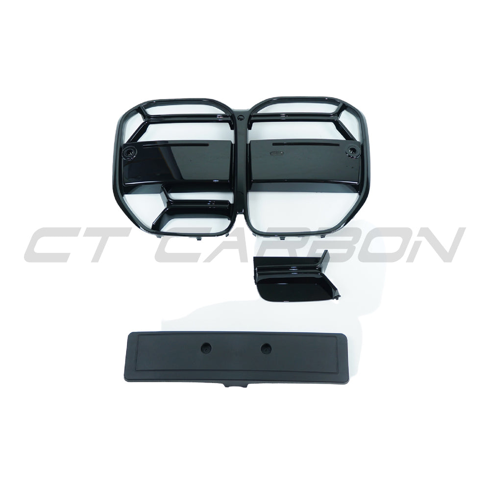 BMW 4 SERIES G22/G23 2020+ GLOSS BLACK GRILLE - CSL STYLE-Grille-BLAK BY CT-CT Carbon - High-quality carbon fiber and gloss black aerodynamic parts for premium sports and luxury vehicles.
