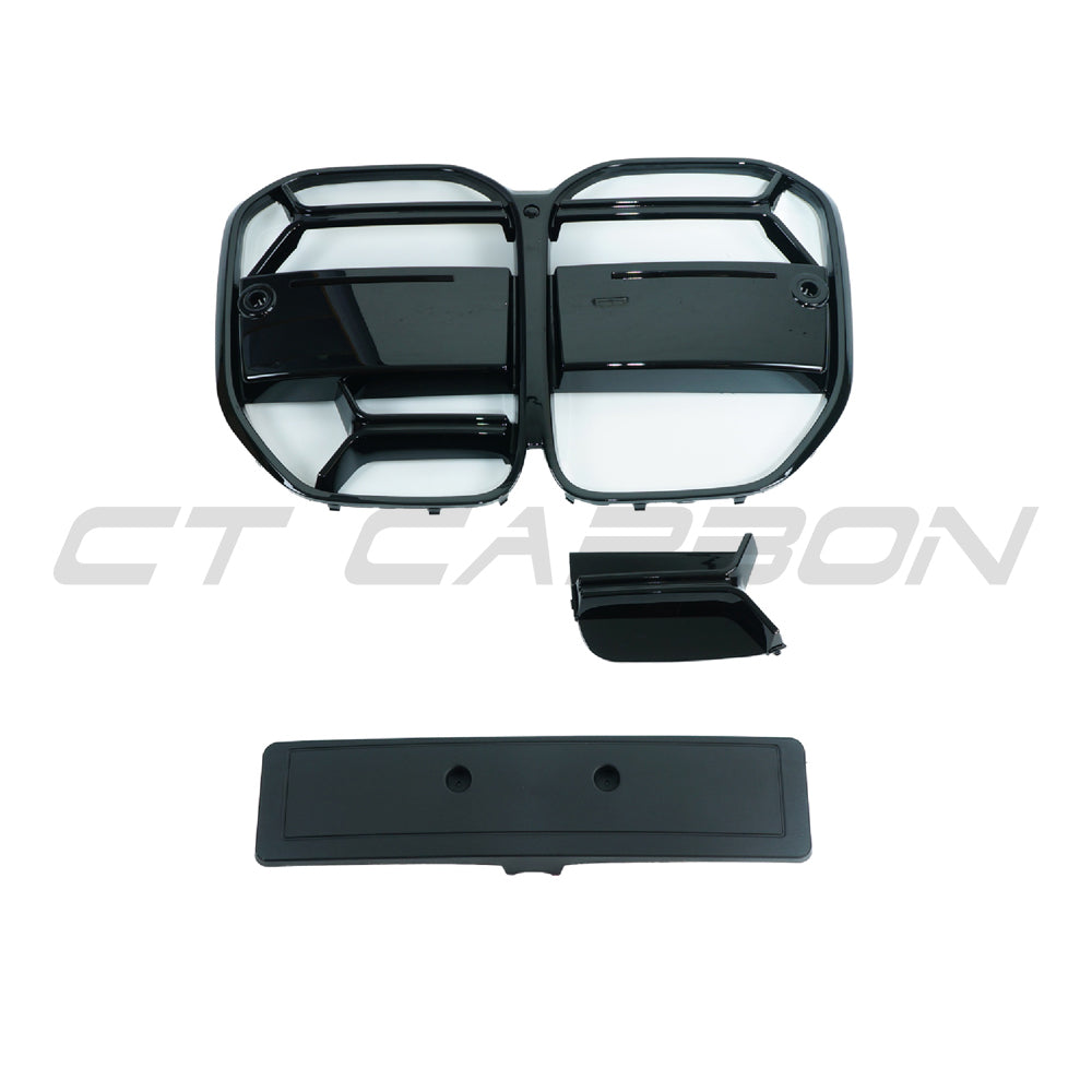 BMW 4 SERIES G22/G23 2020+ GLOSS BLACK GRILLE - CSL STYLE-Grille-BLAK BY CT-CT Carbon - High-quality carbon fiber and gloss black aerodynamic parts for premium sports and luxury vehicles.