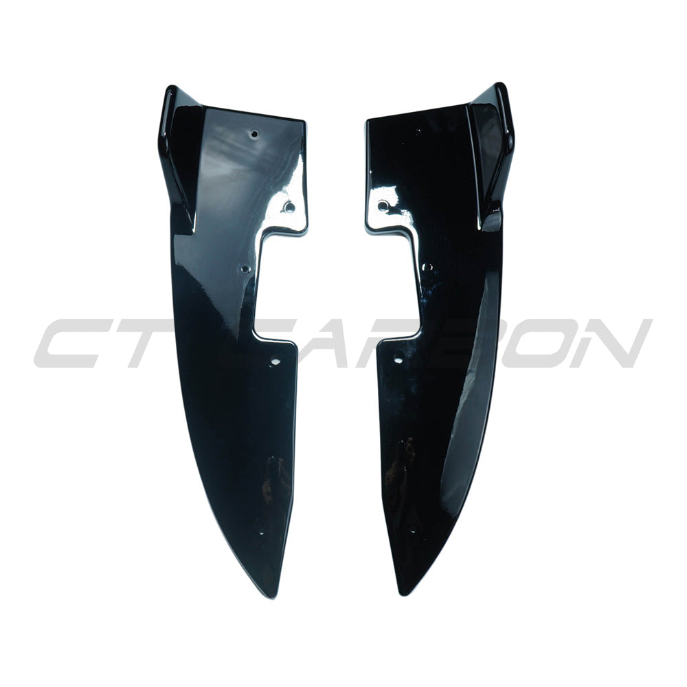 BMW 4 SERIES G22/G23 2020+ GLOSS BLACK REAR BUMPER CORNERS-Accessories-BLAK BY CT-CT Carbon - High-quality carbon fiber and gloss black aerodynamic parts for premium sports and luxury vehicles.