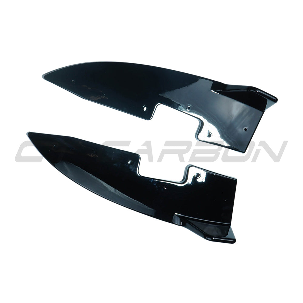 BMW 4 SERIES G22/G23 2020+ GLOSS BLACK REAR BUMPER CORNERS-Accessories-BLAK BY CT-CT Carbon - High-quality carbon fiber and gloss black aerodynamic parts for premium sports and luxury vehicles.