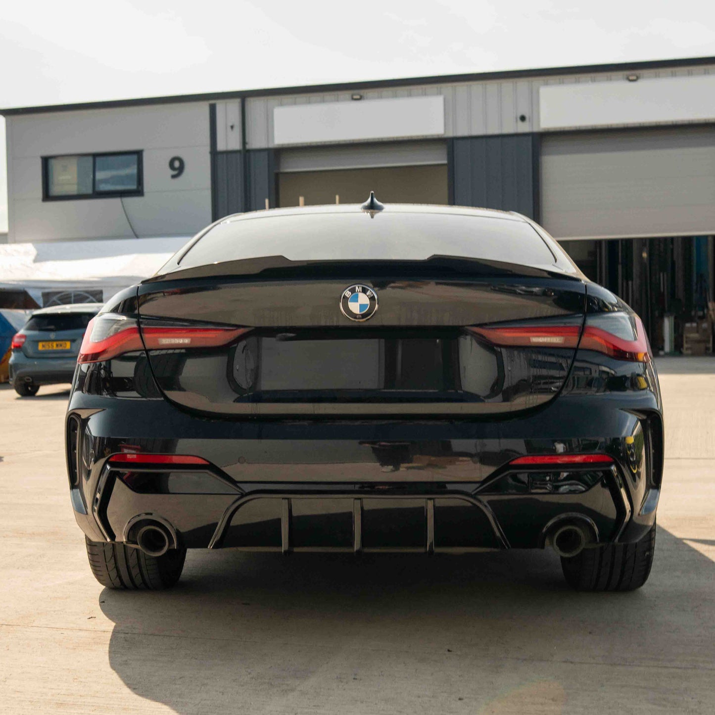 BMW 4 SERIES G22 GLOSS BLACK SPOILER - MP STYLE-Spoiler-BLAK BY CT-CT Carbon - High-quality carbon fiber and gloss black aerodynamic parts for premium sports and luxury vehicles.