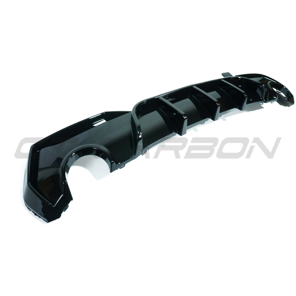 BMW 4 SERIES G22/G23 GLOSS BLACK ROUND TIP DIFFUSER-Diffuser-BLAK BY CT-CT Carbon - High-quality carbon fiber and gloss black aerodynamic parts for premium sports and luxury vehicles.