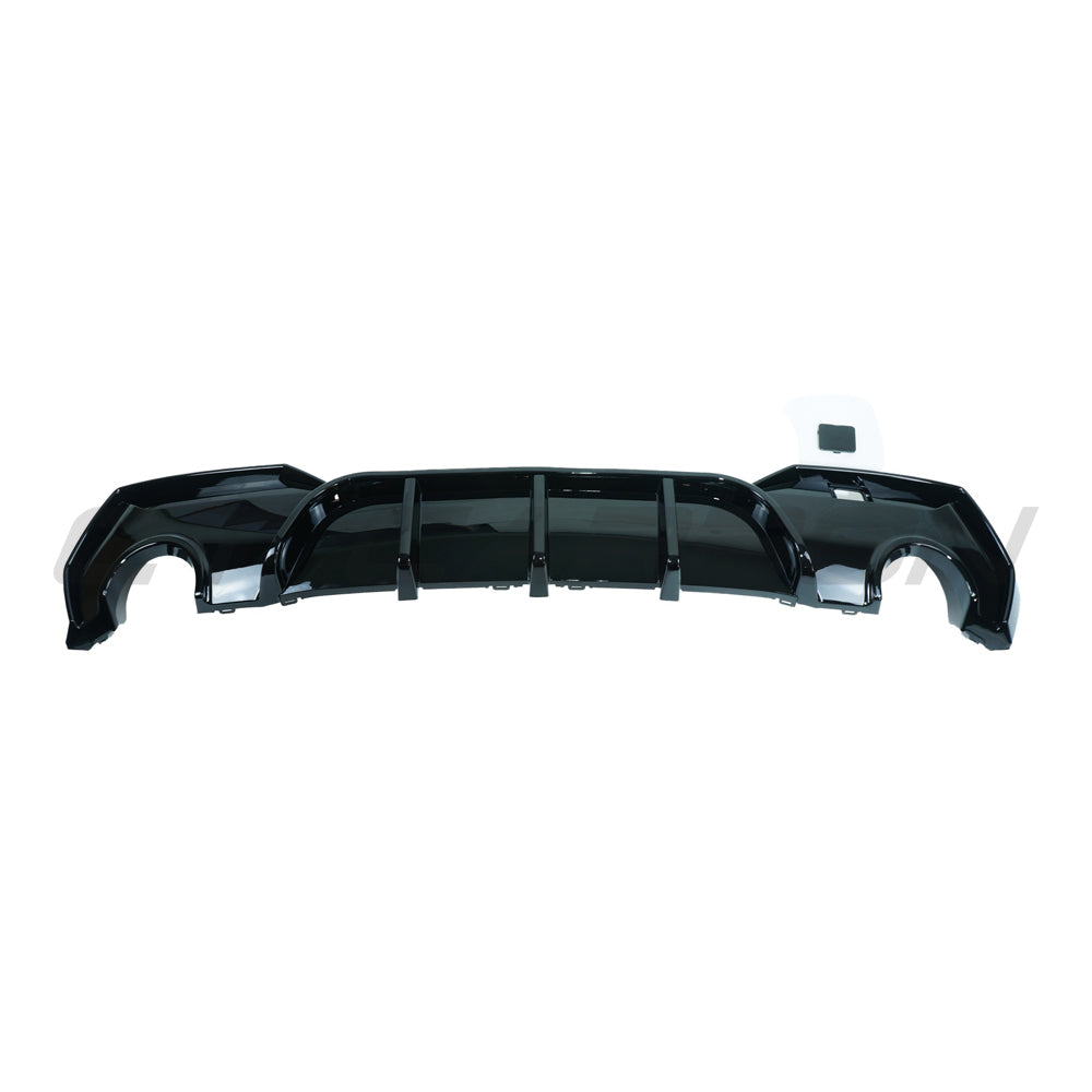 BMW 4 SERIES G22/G23 GLOSS BLACK ROUND TIP DIFFUSER-Diffuser-BLAK BY CT-CT Carbon - High-quality carbon fiber and gloss black aerodynamic parts for premium sports and luxury vehicles.