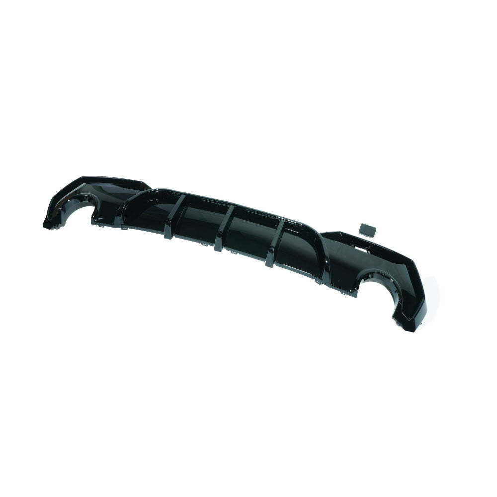 BMW 4 SERIES G22/G23 GLOSS BLACK ROUND TIP DIFFUSER-Diffuser-BLAK BY CT-CT Carbon - High-quality carbon fiber and gloss black aerodynamic parts for premium sports and luxury vehicles.