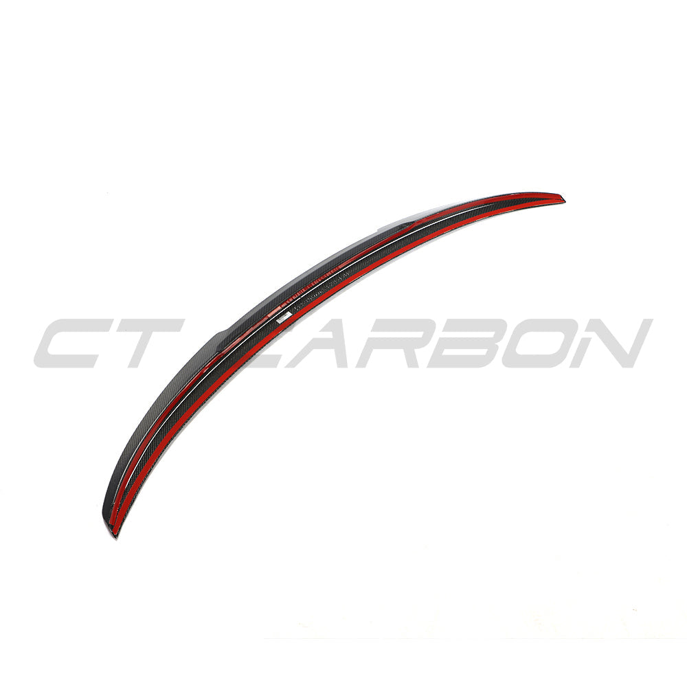 BMW 4 SERIES G26 & i4 CARBON FIBRE SPOILER - V STYLE-Spoiler-CT CARBON-CT Carbon - High-quality carbon fiber and gloss black aerodynamic parts for premium sports and luxury vehicles.