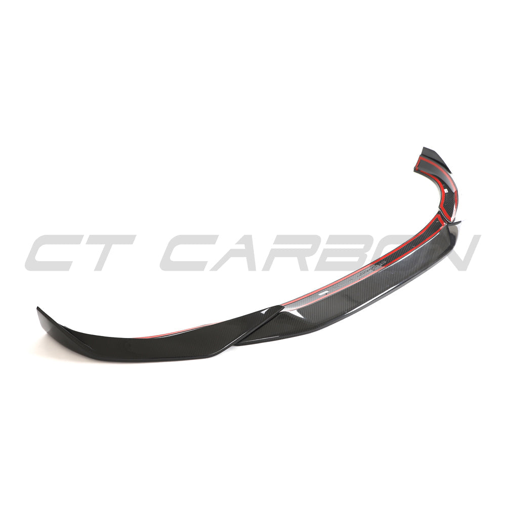 BMW 4 SERIES G26 & i4 PRE-PREG CARBON FIBRE SPLITTER - CT DESIGN-Splitter-CT CARBON-CT Carbon - High-quality carbon fiber and gloss black aerodynamic parts for premium sports and luxury vehicles.