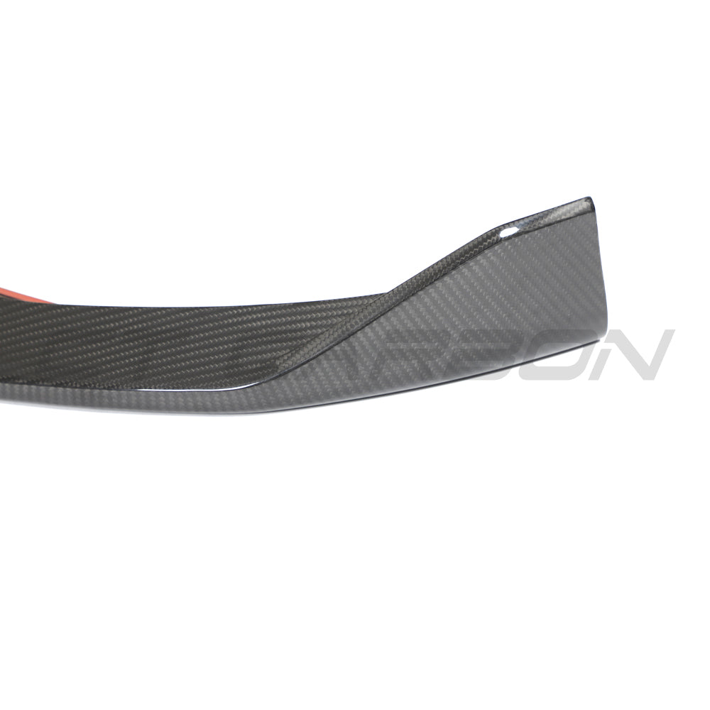 BMW 4 SERIES G26 & i4 PRE-PREG CARBON FIBRE SPLITTER - CT DESIGN-Splitter-CT CARBON-CT Carbon - High-quality carbon fiber and gloss black aerodynamic parts for premium sports and luxury vehicles.