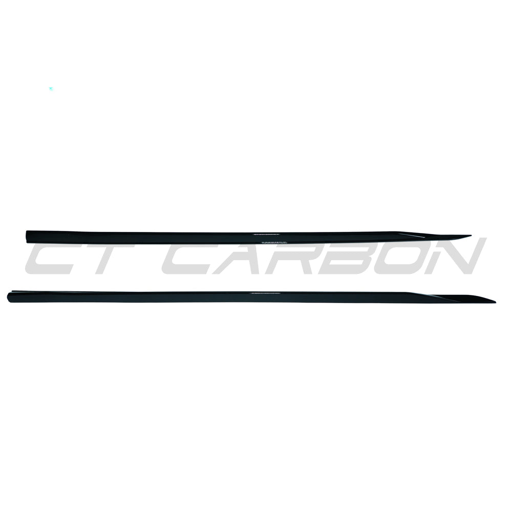 BMW 5 SERIES G60 2023+ GLOSS BLACK SIDE SKIRTS-Side Skirts-BLAK BY CT-CT Carbon - High-quality carbon fiber and gloss black aerodynamic parts for premium sports and luxury vehicles.