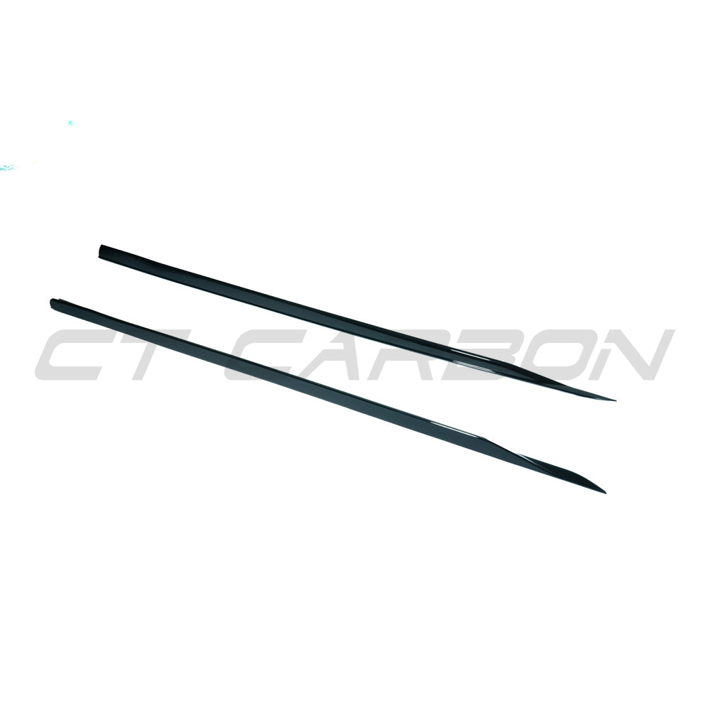 BMW 5 SERIES G60 2023+ GLOSS BLACK SIDE SKIRTS-Side Skirts-BLAK BY CT-CT Carbon - High-quality carbon fiber and gloss black aerodynamic parts for premium sports and luxury vehicles.