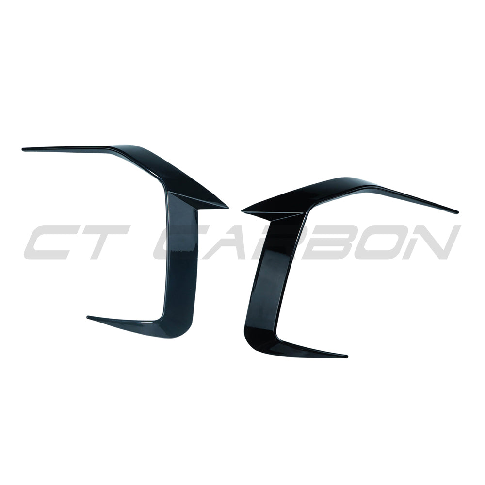 BMW 5 SERIES G60 & i5 2023+ GLOSS BLACK FRONT BUMPER CORNERS-Accessories-BLAK BY CT-CT Carbon - High-quality carbon fiber and gloss black aerodynamic parts for premium sports and luxury vehicles.