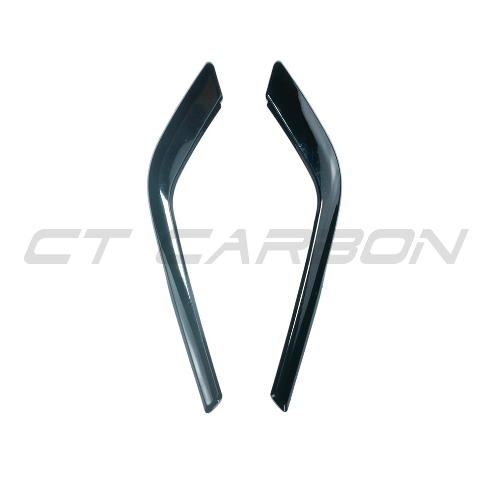 BMW 5 SERIES G60 & i5 2023+ GLOSS BLACK FRONT BUMPER CORNERS V2-Accessories-BLAK BY CT-CT Carbon - High-quality carbon fiber and gloss black aerodynamic parts for premium sports and luxury vehicles.