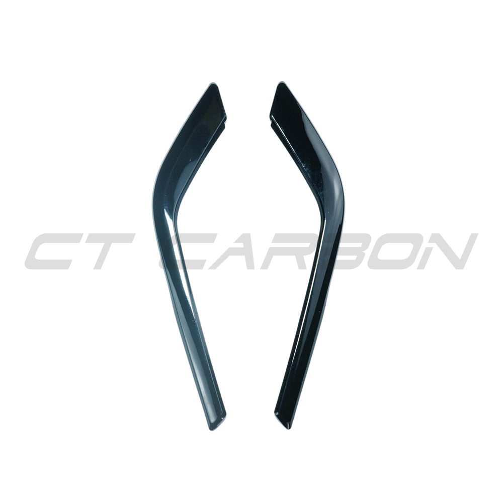 BMW 5 SERIES G60 & i5 2023+ GLOSS BLACK FRONT BUMPER CORNERS V2-Accessories-BLAK BY CT-CT Carbon - High-quality carbon fiber and gloss black aerodynamic parts for premium sports and luxury vehicles.
